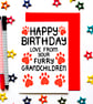 Birthday Card From Furry Grandchildren, Dogs, Cats For Grandma, Grandad - Image 1