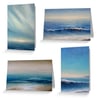 Set of four beach seascape cards notelets blank for your messege bundle