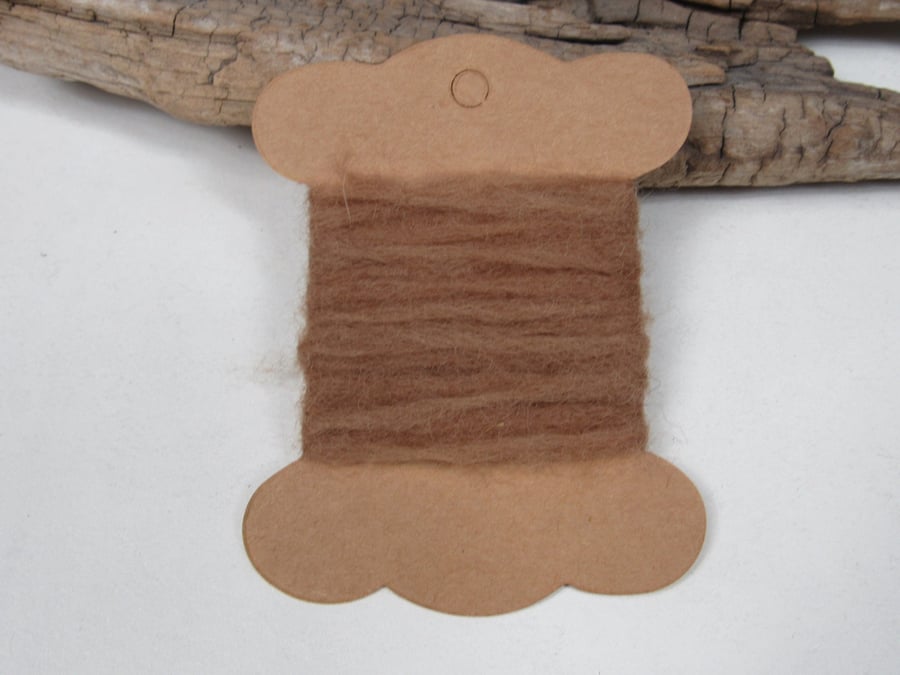 Hand Dyed Natural Dye Pure Wool Walnut Brown Couching Thread