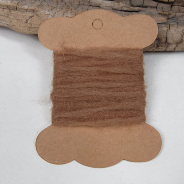 Hand Dyed Natural Dye Pure Wool Walnut Brown Couching Thread