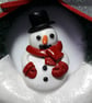 Set of 3 Snowman Christmas Decoration Teal or Red - Image 9