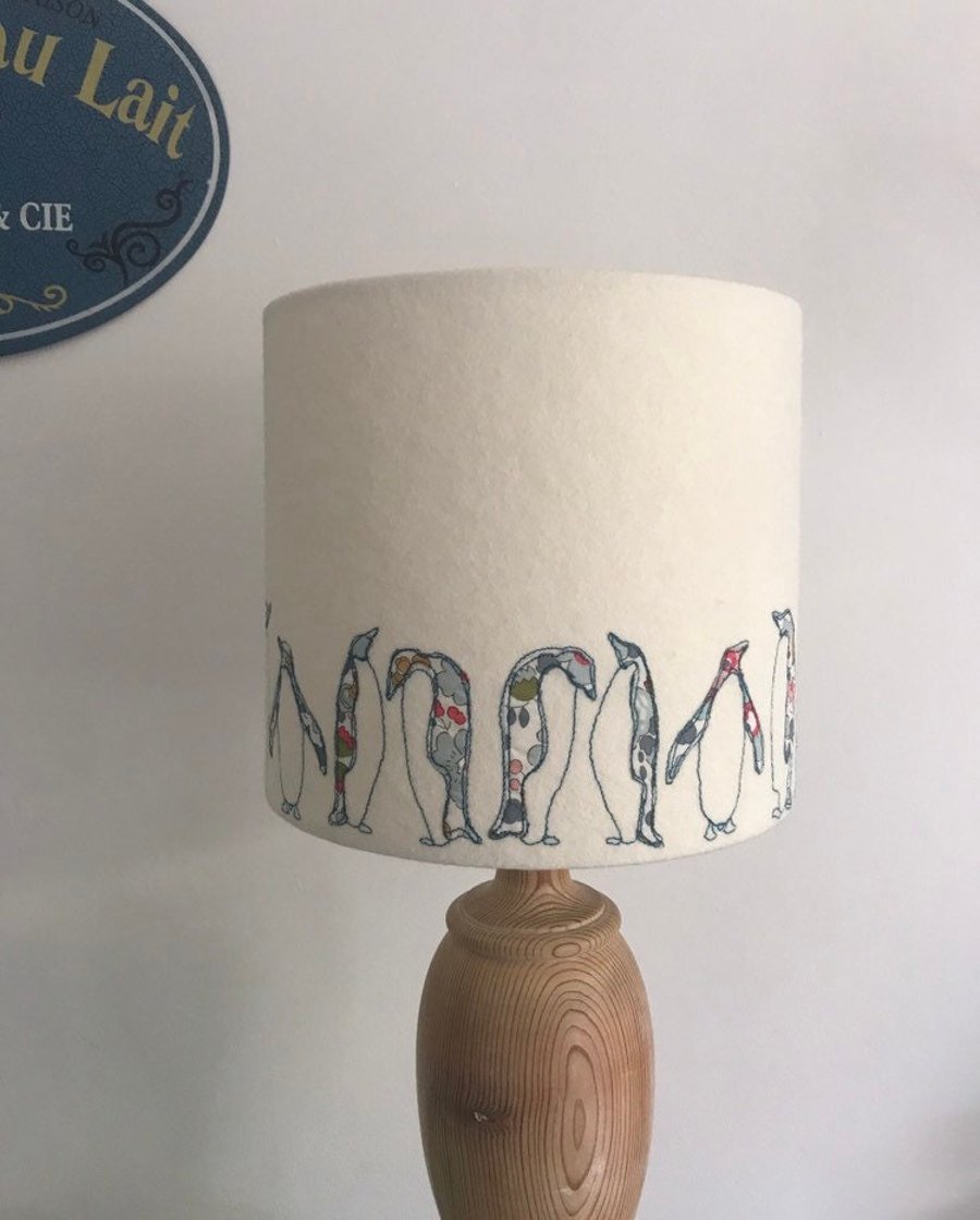 Penguin Lampshade with Liberty Print