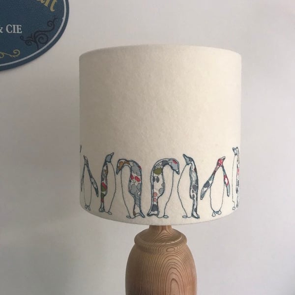 Penguin Lampshade with Liberty Print