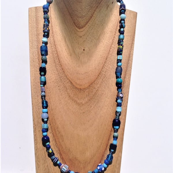 World Bead Collection Necklace with antique, vintage and modern beads