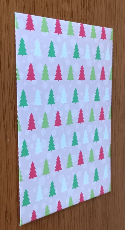 Christmas money envelope- pastel Christmas trees