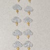 Thunder and gold  lightening stud
