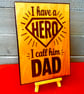 Fathers day bespoke wooden plaque 