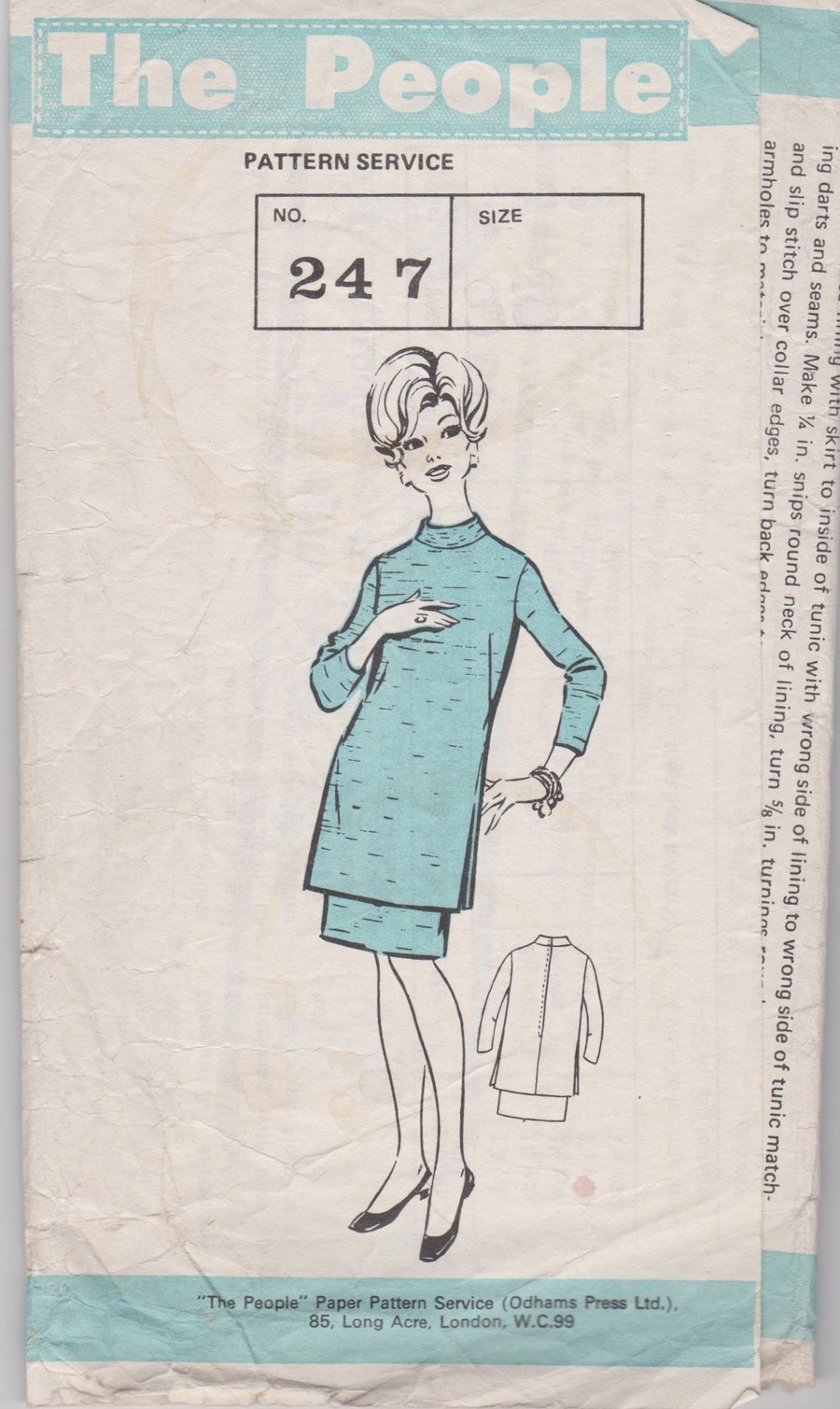 Vintage ‘The People’ 247 Sewing Pattern: Skirt & Tunic