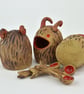 Wild beast salt or chilli pot with forked tongue spoon - Image 2