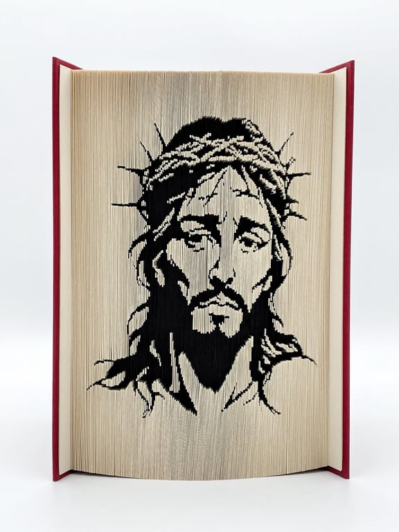 Jesus Crown of Thorns 180 Cut & Fold Book Folding Pattern - EMAILED PDF PATTERN