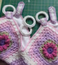 Hand crocheted granny square tote bag in 100% cotton. Unique  Free postage. - Image 4