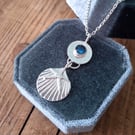 Handmade Seaside & Starfish Pendant Paua Silver Necklace