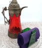 Handmade Fused Glass Recycled Beer Bottle Napkin Holder - Slumped Bottle - Image 8