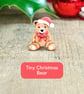Handmade Christmas Mistletoe Bear Brooch, Wooden Christmas Pin, Festive Gift - Image 9