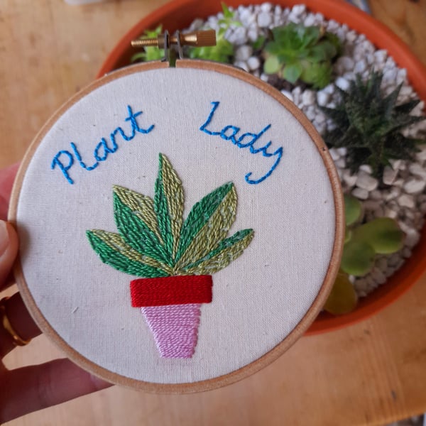 Plant Lady Embroidery Kit, Full Kit
