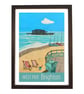 Brighton West Pier travel poster print by Susie West