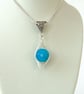 Beautiful blue agate wire wrapped necklace - Image 3