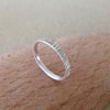 Sterling silver vertical cut textured ring band