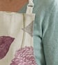 Green & Purple cotton hydrangea adult apron - Image 3