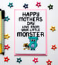 Cute Mother's Day Card For Mummy From Her Little Monster, Son, Daughter - Image 4
