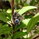 Handmade Sterling Silver 925 Blue Agate Pendant Necklace - Summer Seconds