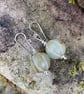 Sterling silver and celadon green jade gooseberry earrings - Image 5
