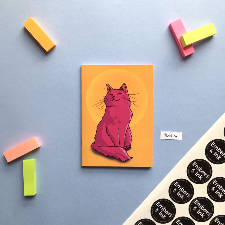 SLIGHT SECONDS SALE Sunset Cat A6 Notebook 'SUN 4'