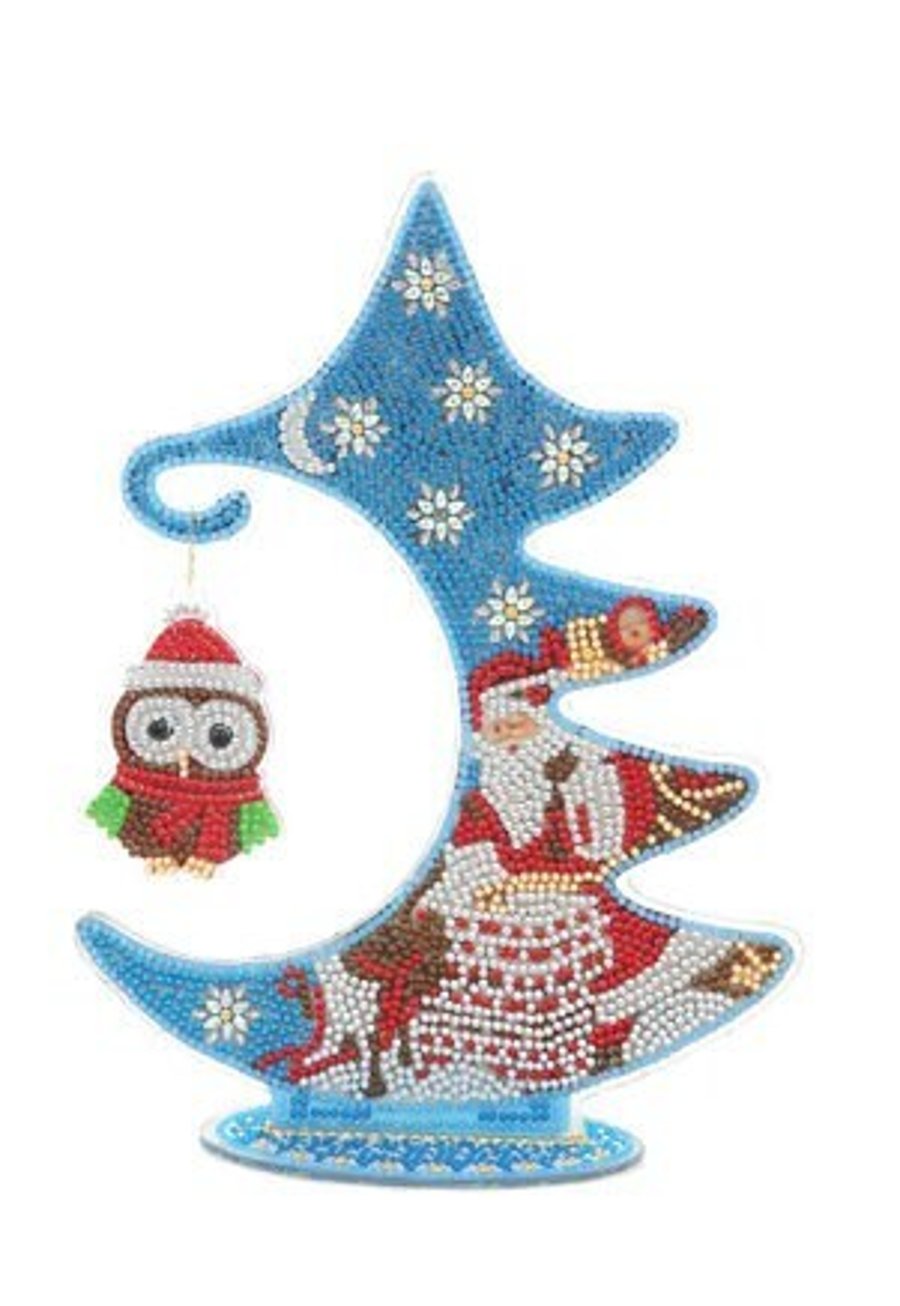 5D DIY Christmas Tree Owl Glow in the Dark Night Stand Diamond Painting for Adul