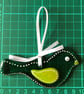 Aqua Green Winged Glass Bird Hanging Decoration - Image 2