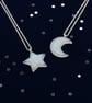 Glow In The Dark Moon Or Star Necklace 