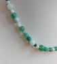 Green and white gemstone necklace featuring Aventurine and Green Jade - Image 5