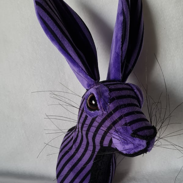 Faux hare head wall mount - gothic Wednesday Addams inspired