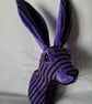 Faux hare head wall mount - gothic Wednesday Addams inspired
