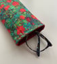 Klimt Farm Flowers Design Print Quilted Fabric Glasses Case - Image 4