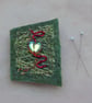 Hand made green heart brooch - Image 2