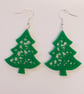 Christmas Tree Earrings - Acrylic - Image 1