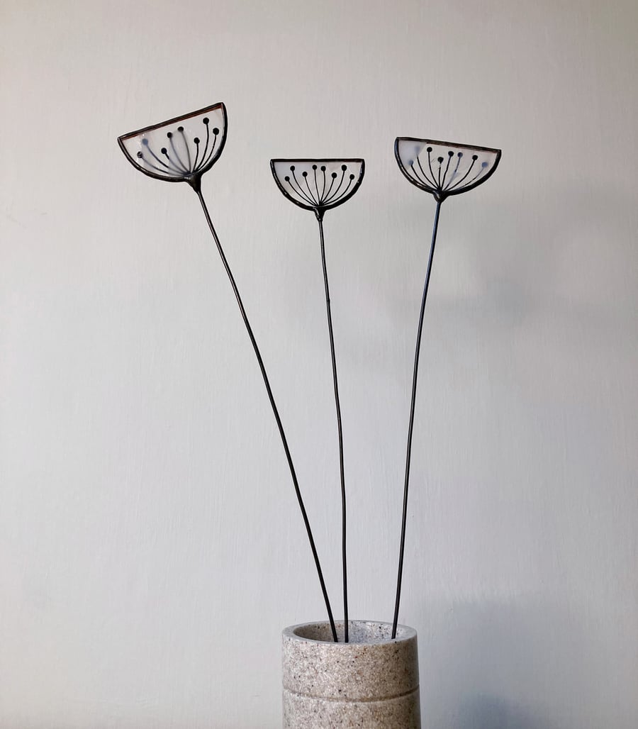 Everlasting stained glass wild flower - Cow Parsley, Ground Elder