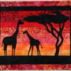 Mother and Calf Giraffe Kit Art Quilt 