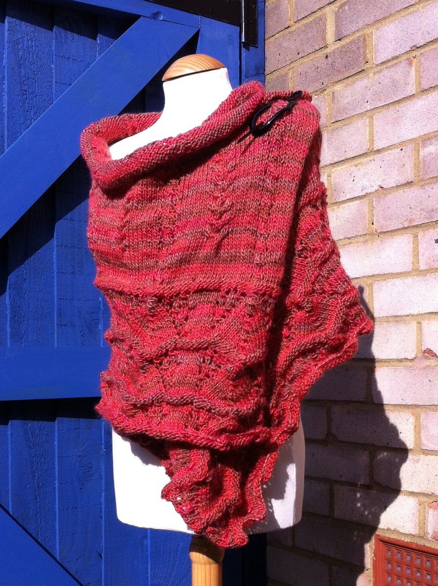 Carnelian Lace Handknitted Shawl