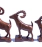 Set of 3 Hand Carved Wooden Goat Sculptures - Handmade Wooden Animal Home Decor - Image 4