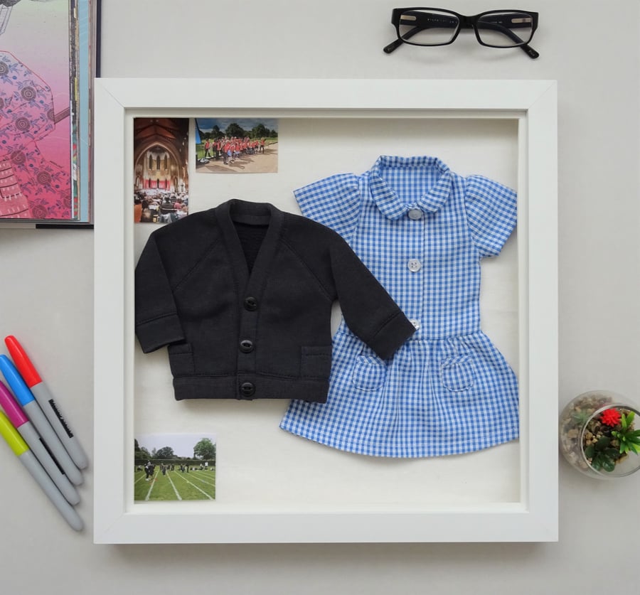 Memories of school days in a frame - bespoke and personalised gift