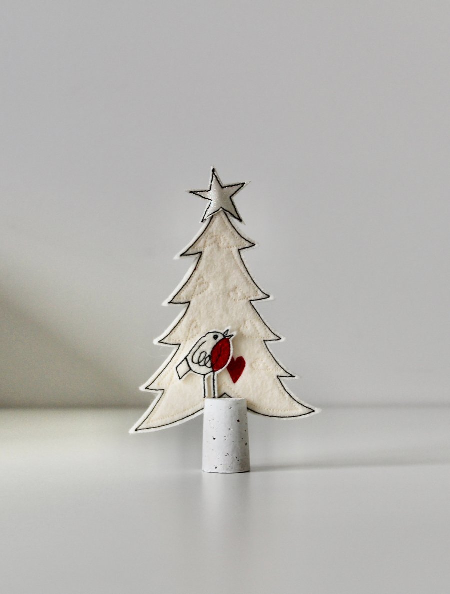 Wool Felt Christmas (with the heart in the wrong place) Tree