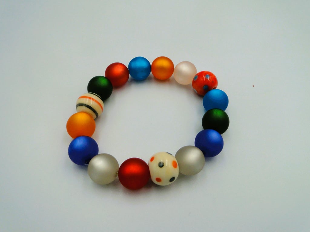 Spots and stripes stretch bracelet   