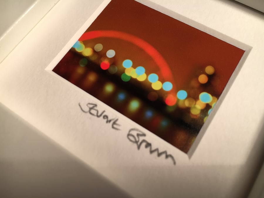 'GLASGOW LIGHTS',  mini signed and framed print 