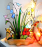Bluebells and Snowdrops - Stained Glass Tealight Holder Suncatcher - Image 5