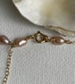 Natural freshwater coin pearl chain bracelet - Image 2