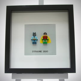 Original Batman & Robin Super Hero mini Figures frame.