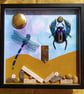Ancient Wisdom Scarab and Dragonfly Box Frame - Image 1