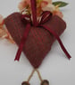 Heart hanger,  free uk delivery,  red wine, gold beads.  - Image 6