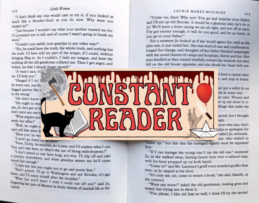 Constant Reader Stephen King Inspired Quote Bookmark